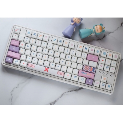 Memphis 104+21 Cherry MX PBT Dye-subbed Keycaps Set for Mechanical Keyboard GK61 64 68 87 96 980 104 108